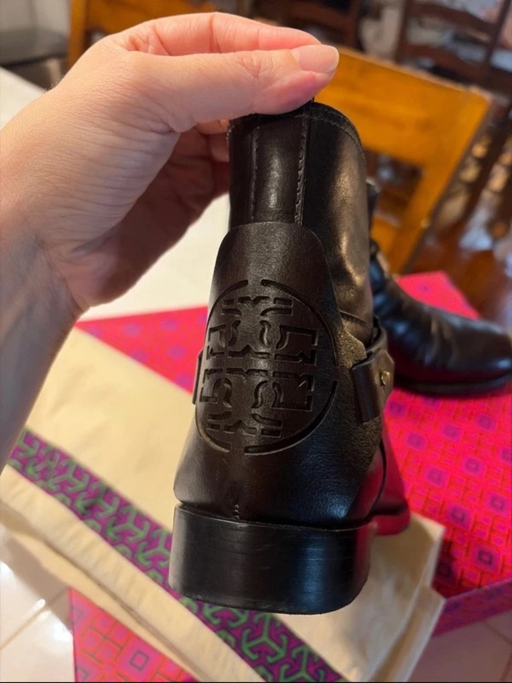 Tory Burch Derby Leather Ankle Booties